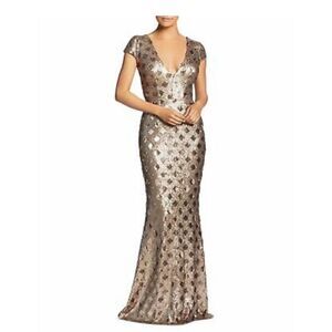 Dress the Population Metallic Sequin Gown